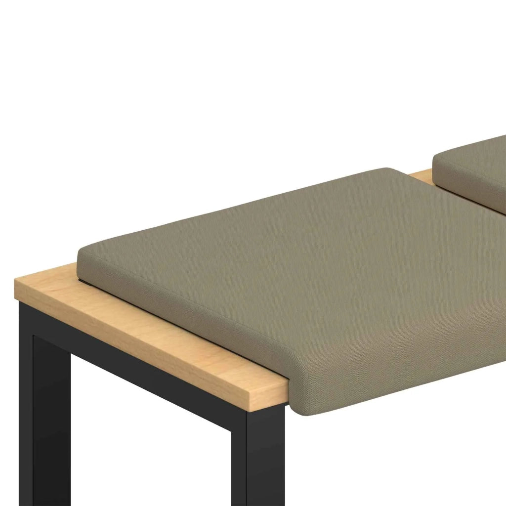 Cuscino per panchina 2 pcs Velvet testurizzato Cachi 42043081