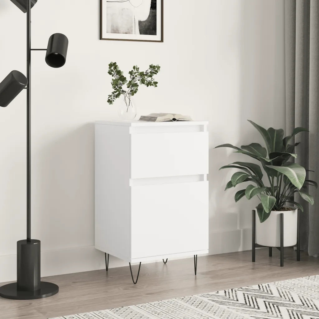 Credenza | Madia | Buffet da pranzo | Armadio da pranzo Bianca 40x35x70 cm in Legno Multistrato