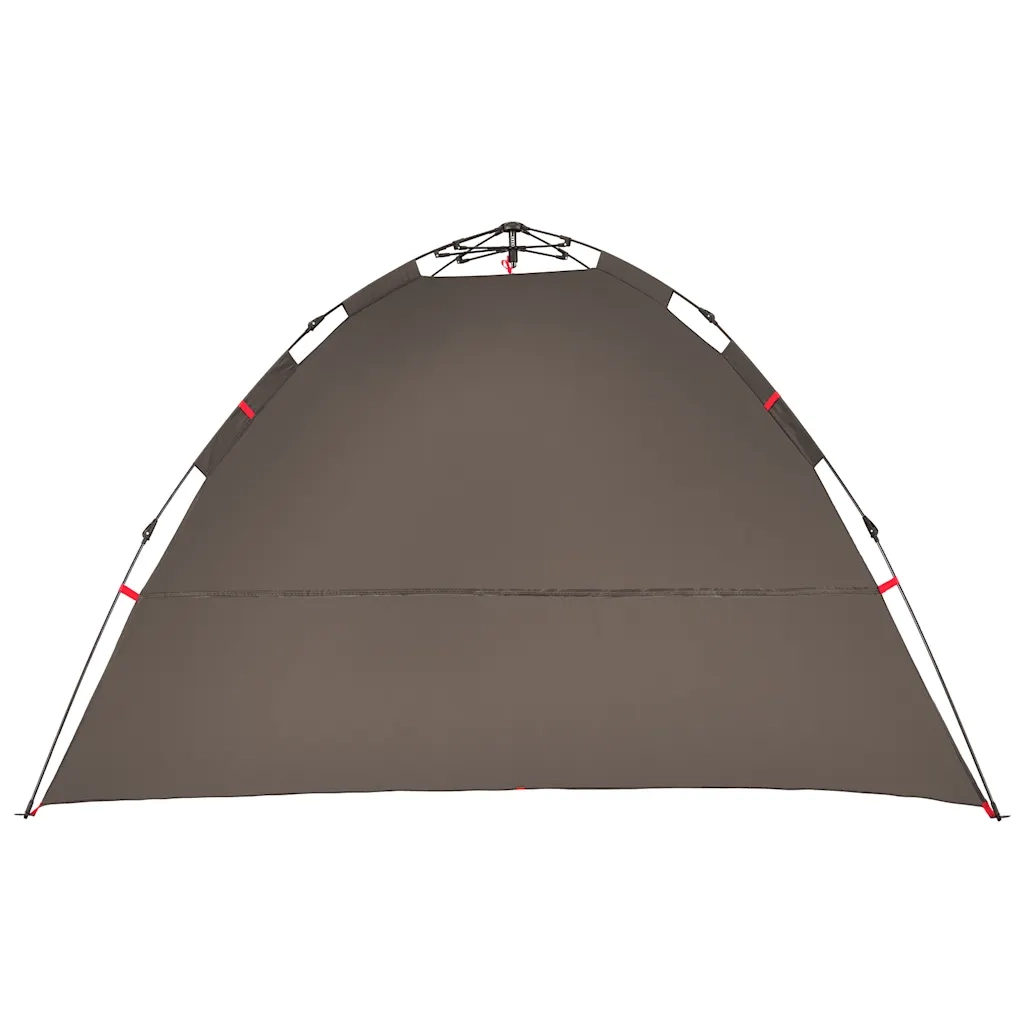 Tenda da Pesca 4 Persone-Tenda da campeggio Marrone a Rilascio Rapido 795682