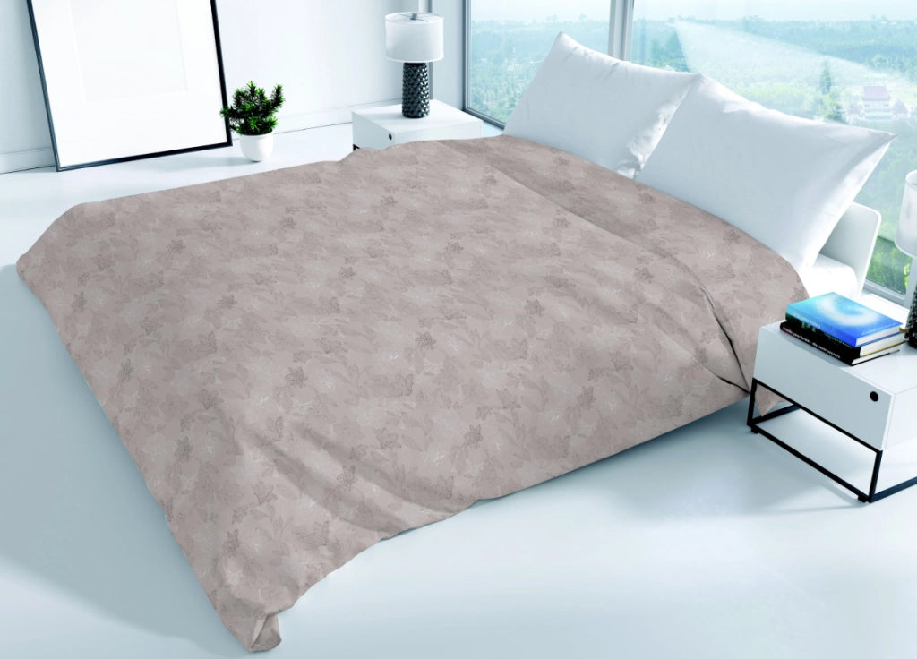 Copriletto Piquet Primavera Estate 100% Cotone Disegno Lily - Piazza E Mezza - Beige