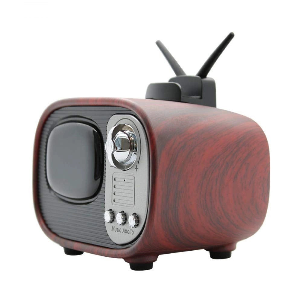 Trade Shop - Cassa Speaker Bluetooth B3 Stile Televisione Retro Vintage Smartphone Sd Usb Aux -
