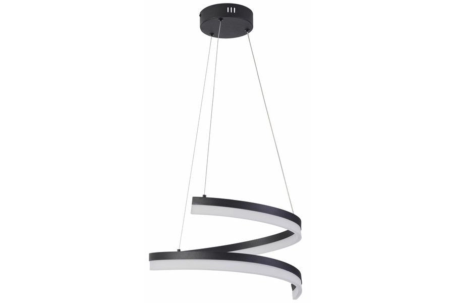 Lampada sospensione nera Monacor Reality LED 28W Ø40