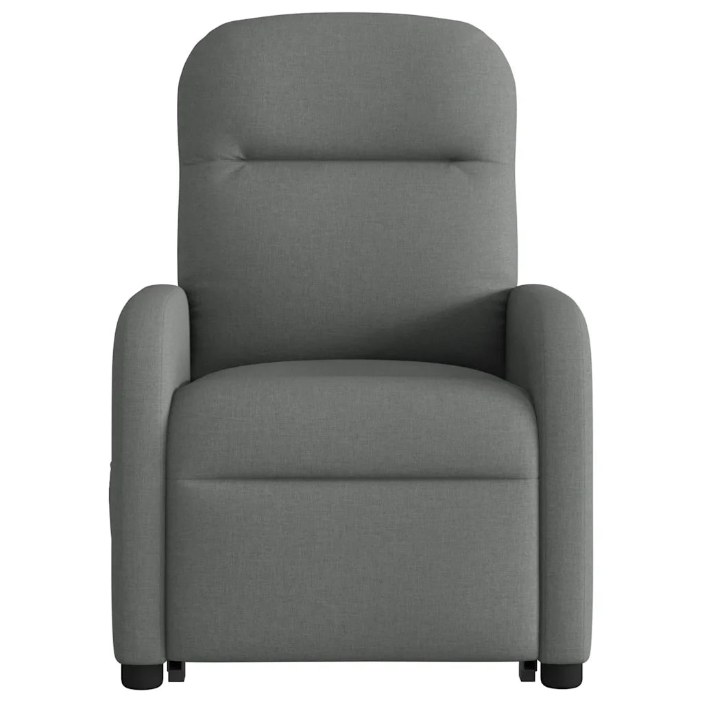 Divano Sedia-Poltrona Alzapersona Massaggi Reclinabile Grigio Scuro Tessuto 434528