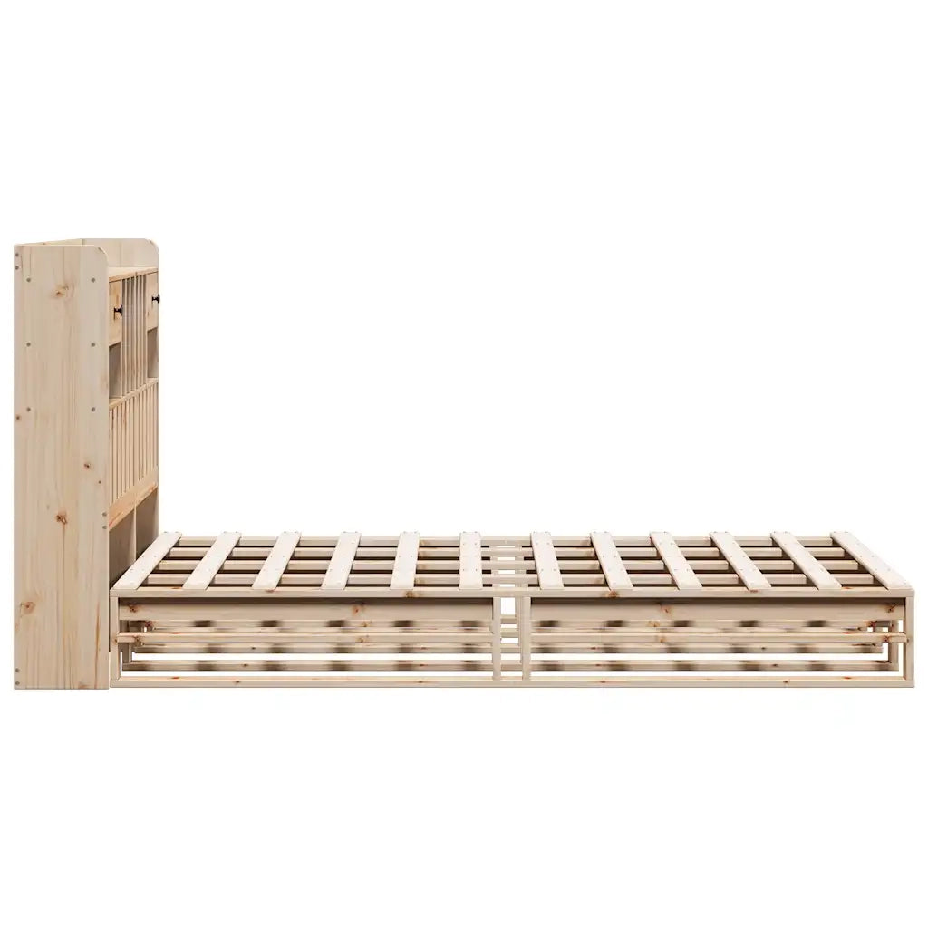Letto Libreria senza Materasso 135x190 cm in Legno di Pino 3323983