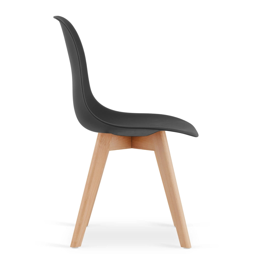 Sedia VALORA KITO - Sedie ergonomiche da pranzo/ufficio nere x 3