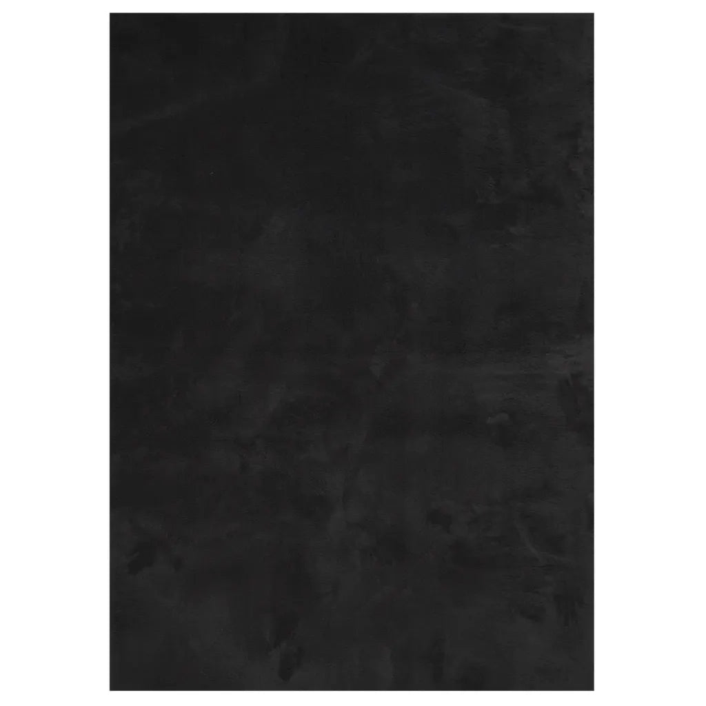 Tappeto a Pelo Corto HUARTE Morbido e Lavabile Nero 120x170cm 375114