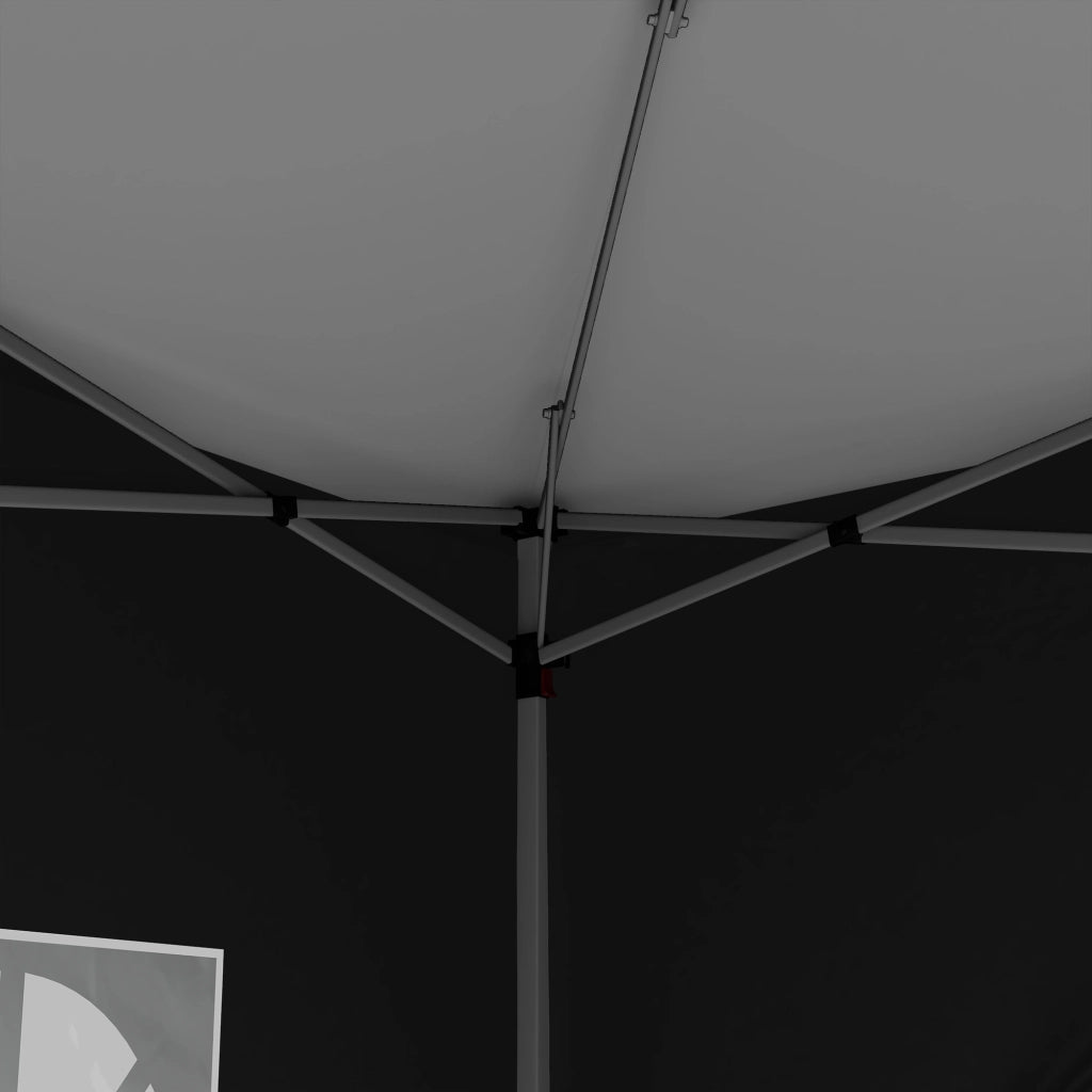 Tenda da giardino pieghevole 3x3 m ¨C zephmum ¨C nero con 4 pareti e sacco di trasporto
