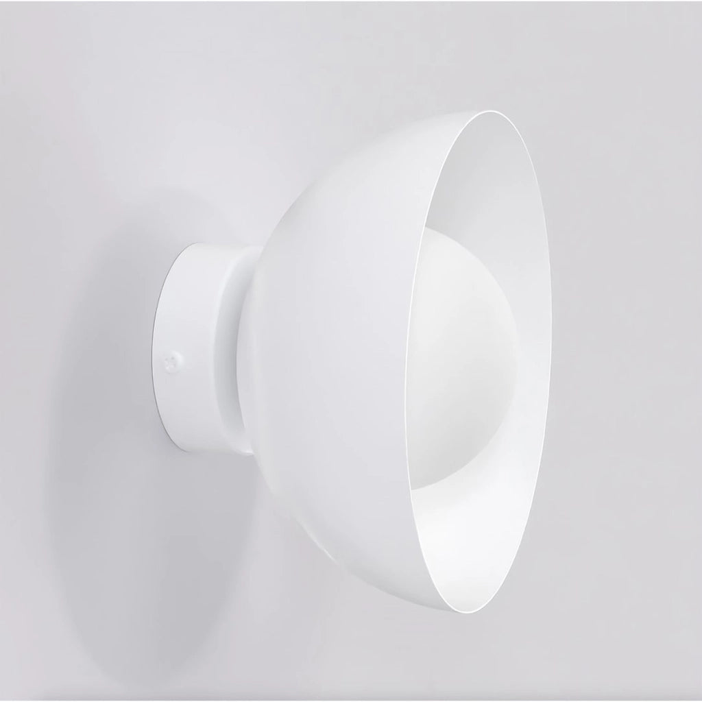 Lampada a parete Bibi in acciaio bianco opaco