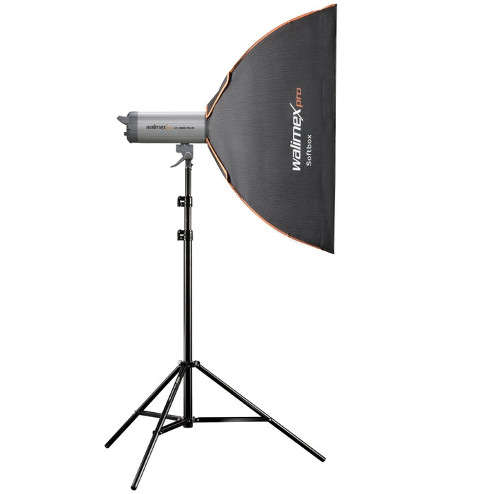 Softbox con griglia 90x90cm quadrato I Include griglia da 3cm, maschere e diffusore I Sagomatore di luce ruotabile a 360° e resistente al calore, ideale per la fotografia di prodotto