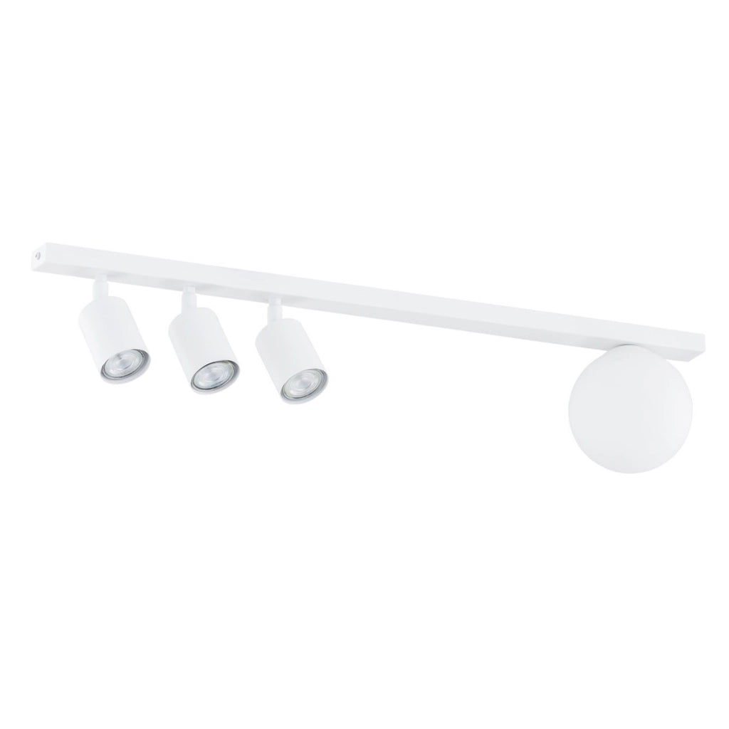 Faretto da soffitto Baster in acciaio bianco opaco