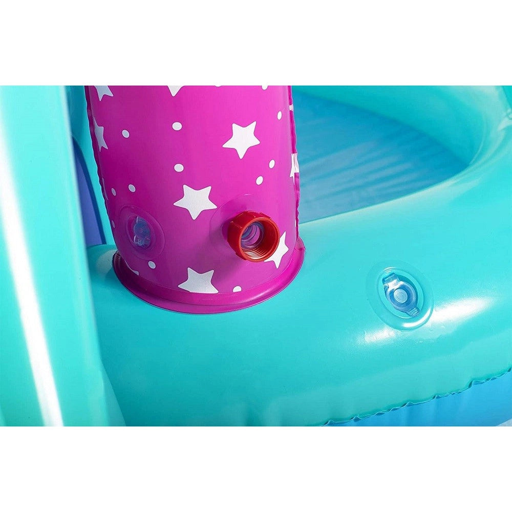 Trade Shop - Play Center Magico Unicorno Piscina 274x198x137cm Scivolo Anelli Bacchetta 53097 -