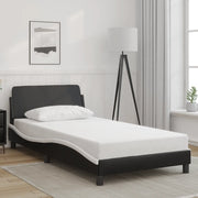 Giroletto-Struttura Letto Dover Nero e Bianco 100x200 cm in Similpelle 661947
