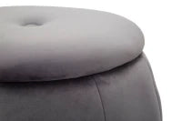 Puff Contenitore Paris Grigio/Silver Cm Ø 43X43