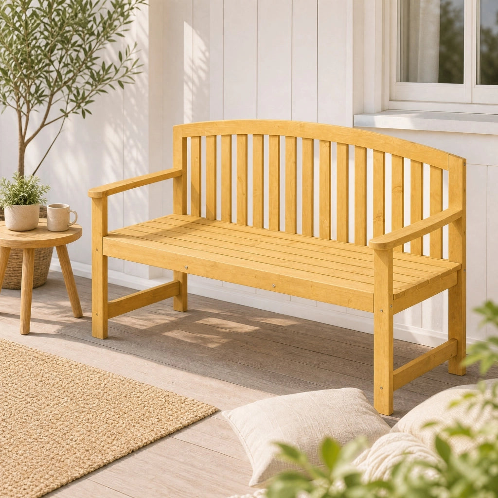 SEDIA DA GIARDINO 2 posti 143x51x85 cm Legno di abete Arancione