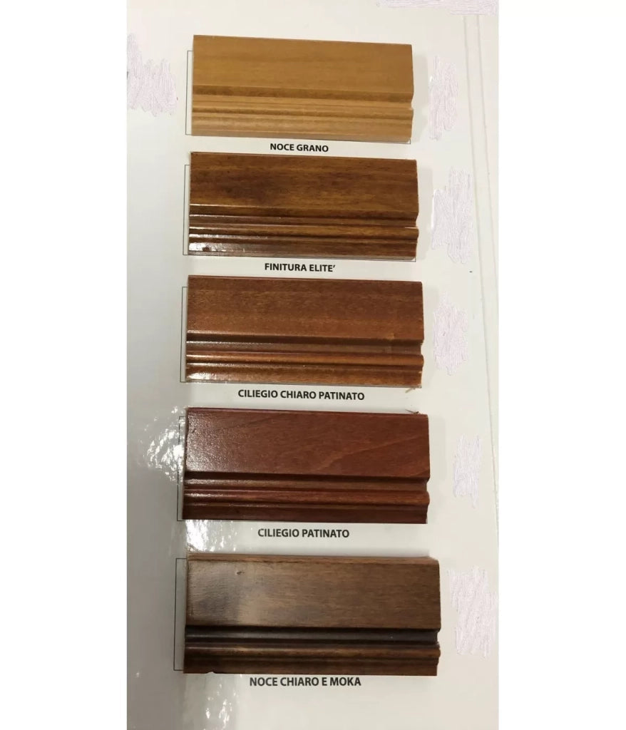 Cristalliera classica legno 3 porte intarsio bassano 175x49x222 - Mobili 2G