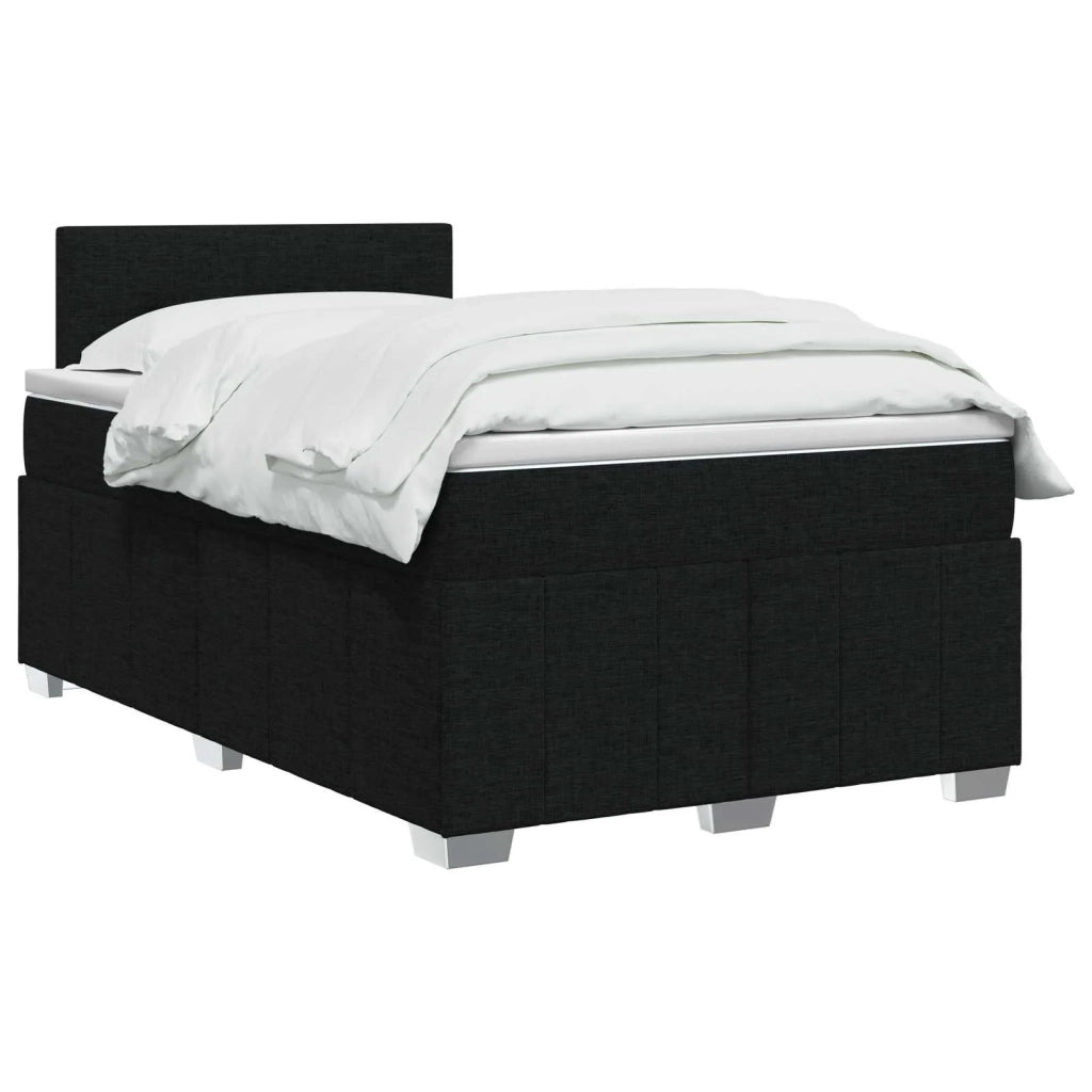 Letto box spring con materasso Nero 120 x 190 cm Tessuto 3451166