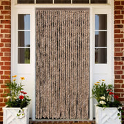 Tenda Antimosche-Zanzariera Beige e Marrone Scuro 118x220 cm in Ciniglia