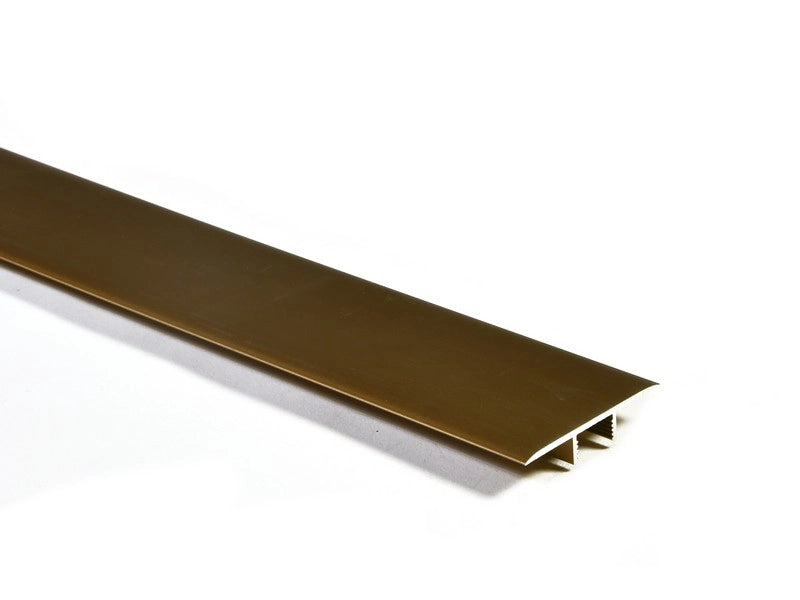 PROFILO DI DILATAZIONE IN ALLUMINIO PER LAMINATO ROVERE SCURO mm. 38X8X900 h