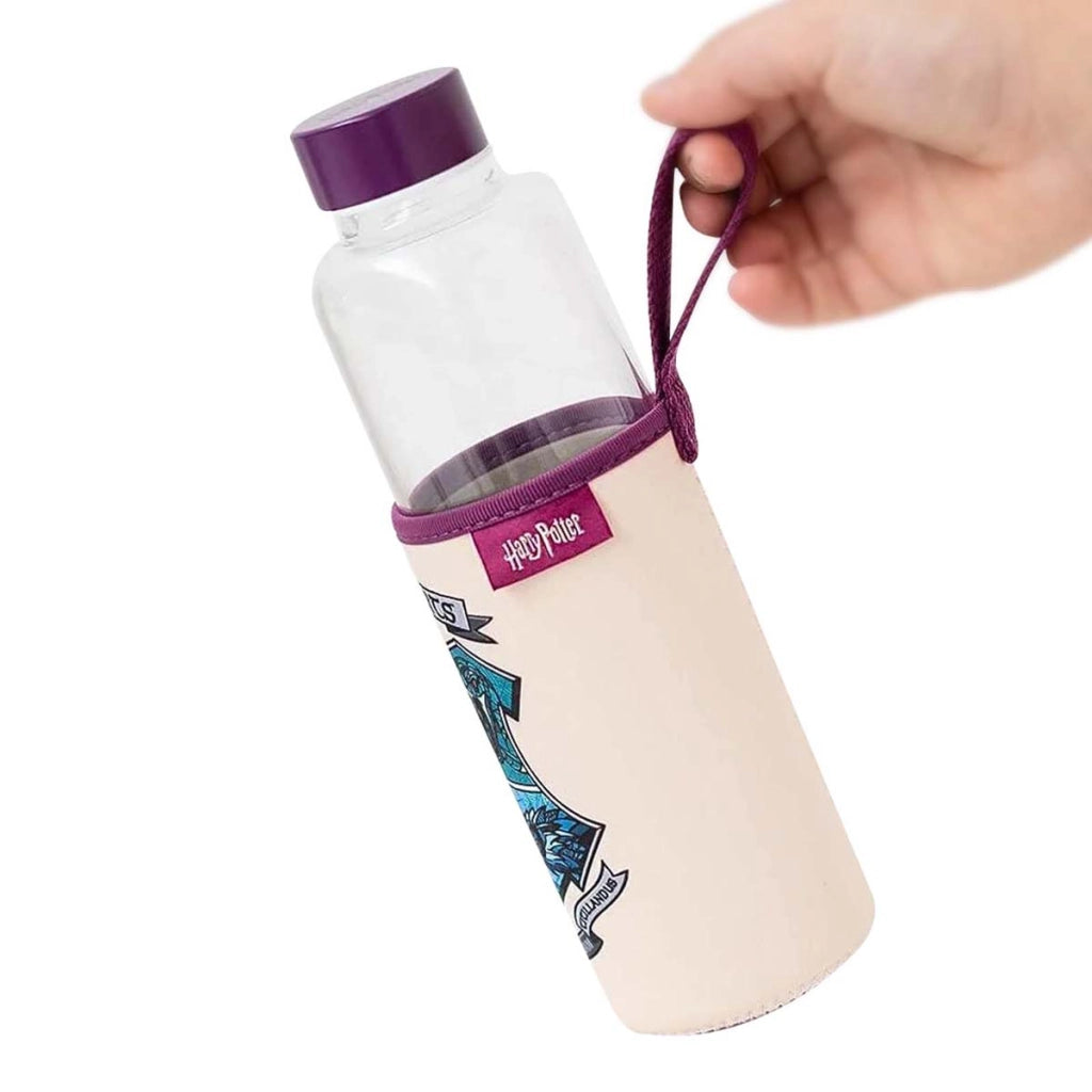 Borracca in Vetro Stemma di Hogwarts di Harry Potter 500ml Viola Harry Potter