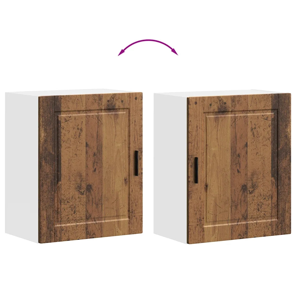 Pensili da Cucina 2 pz Porto Legno Antico in Legno Multistrato 854054