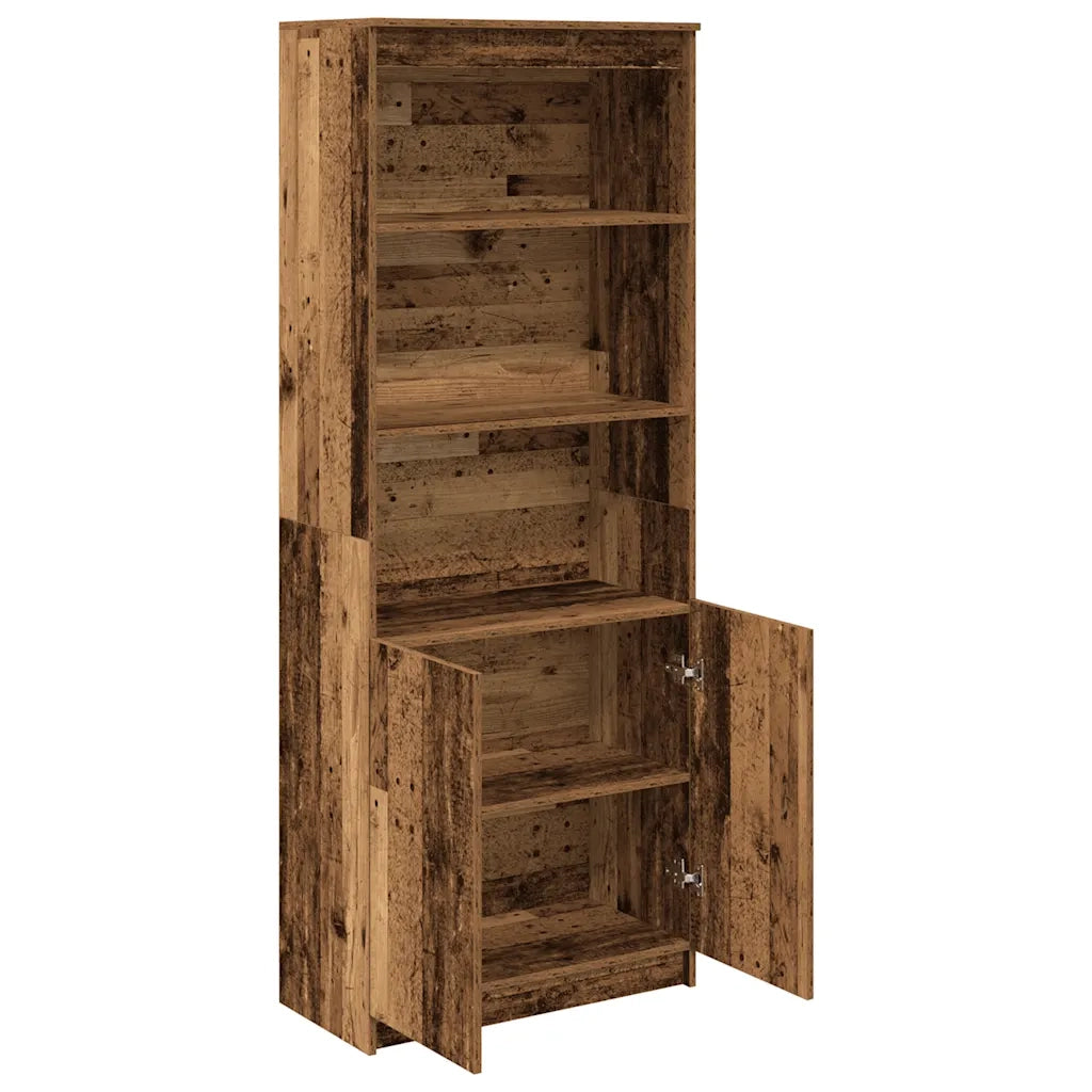 Credenza Legno Antico 70x35x180 cm in Legno Multistrato
