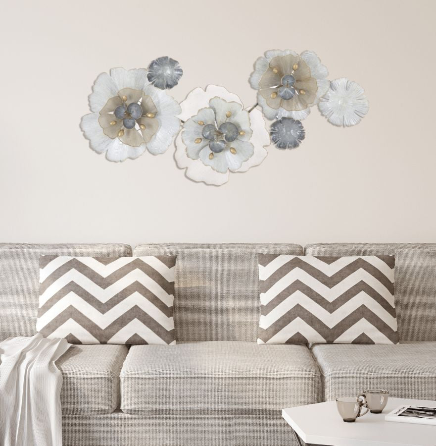 Pannello Flowery 116,5x8x58 cm in Ferro