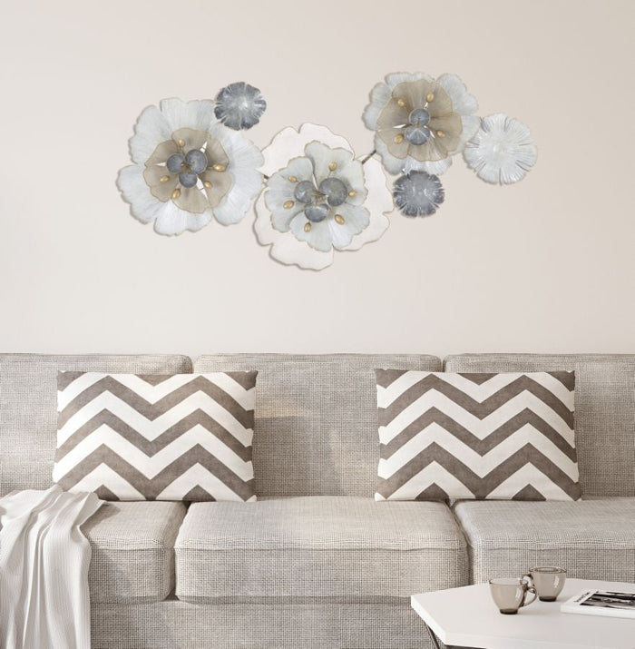 Pannello Flowery 116,5x8x58 cm in Ferro