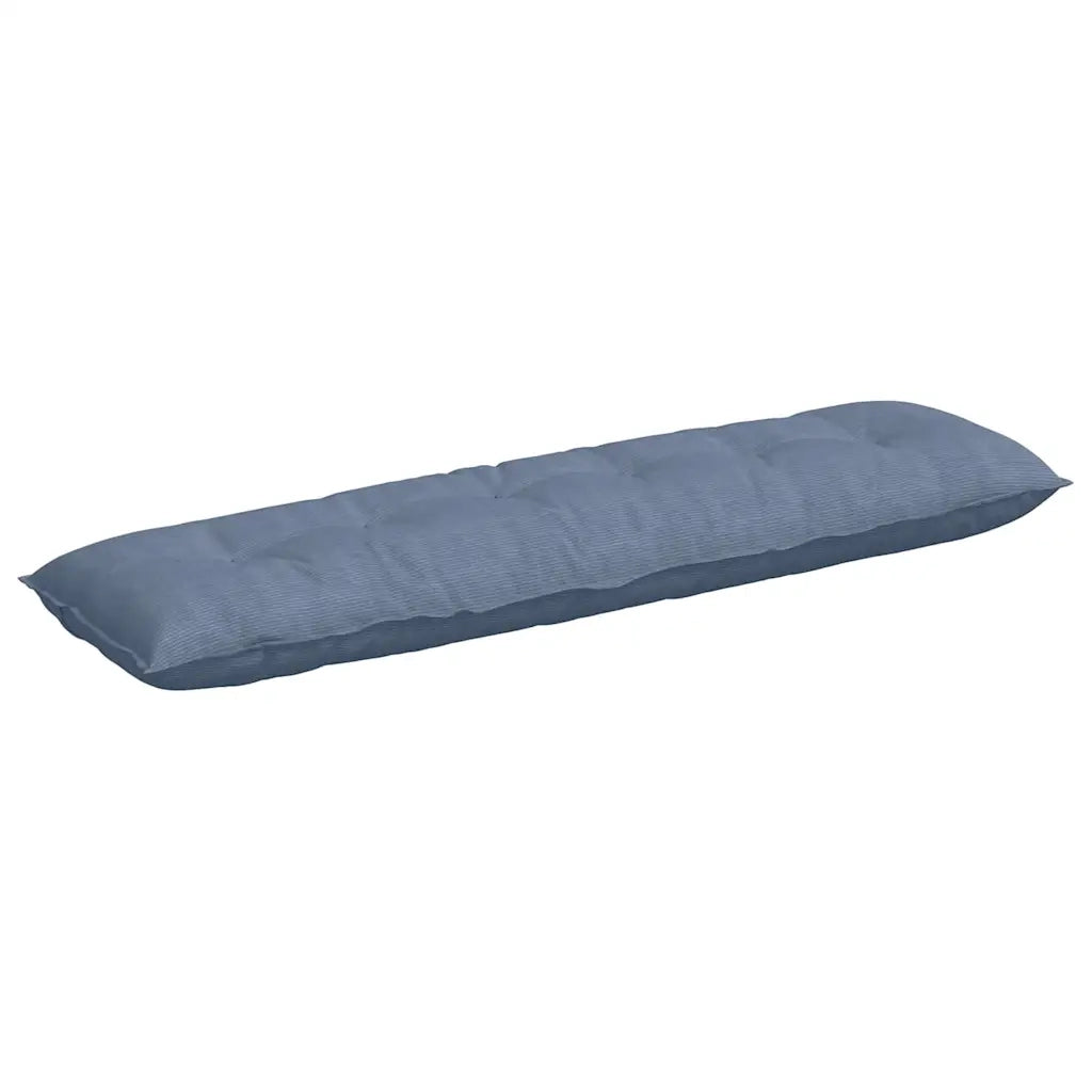 Cuscino per Schiena Blu 180 x 50 cm Tessuto in Cords 42014954