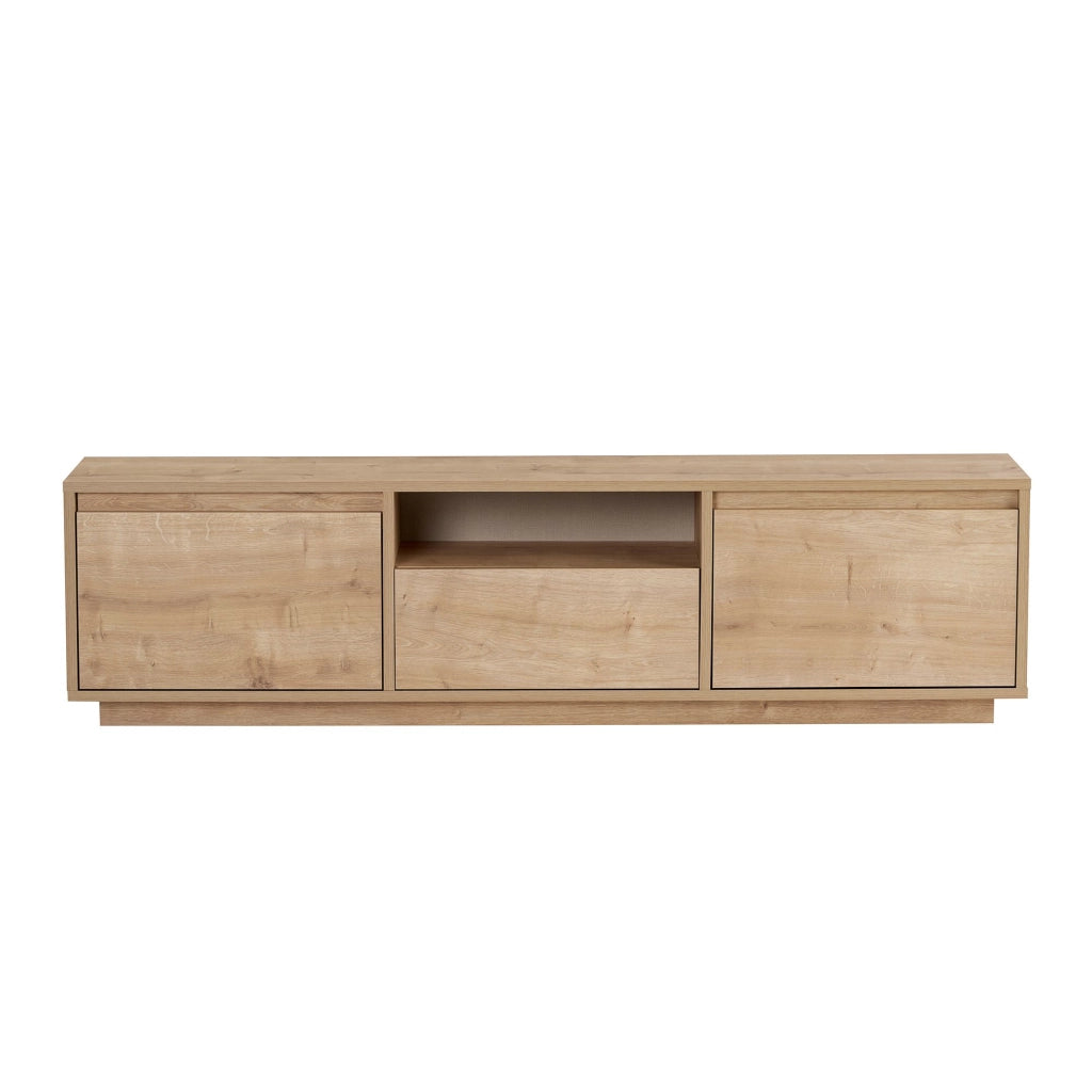 Morrigan, Mobile Porta tv un Ripiano, 160x30x42h cm Marrone Rovere