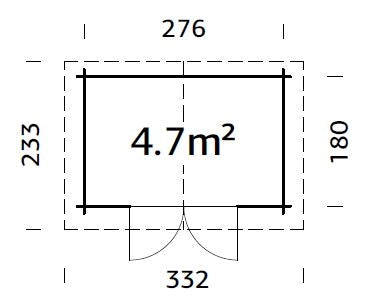 Casetta in legno impregnato Valentine A 296x200 cm