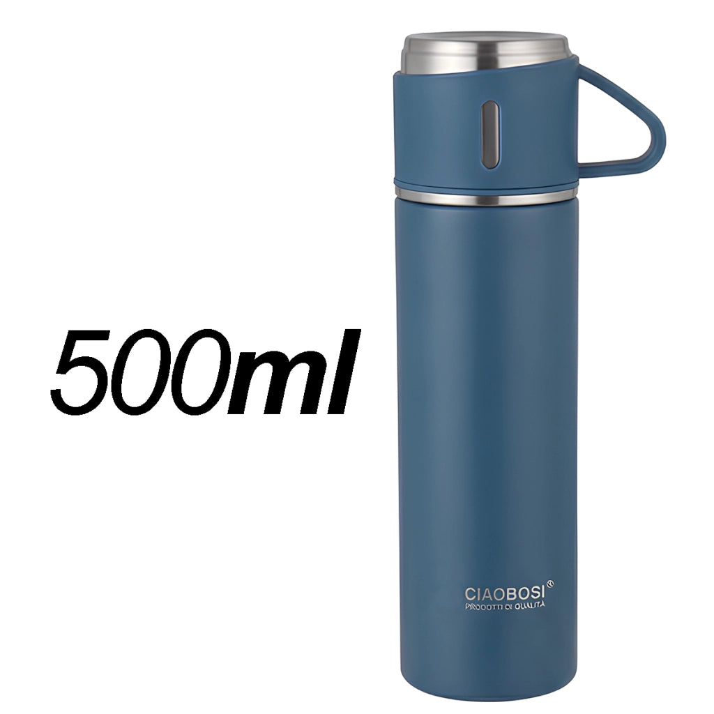 Borraccia Termica Sottovuoto 500ml con Filtro per Tè Blu Avizar