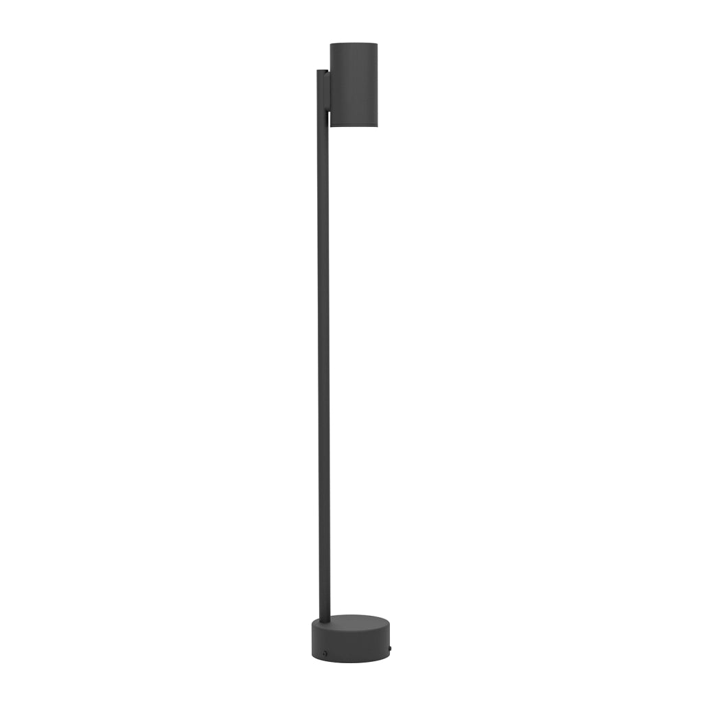 Paletto Esterno Moderno Izzalini Acciaio Nero 1 Luce Gu10