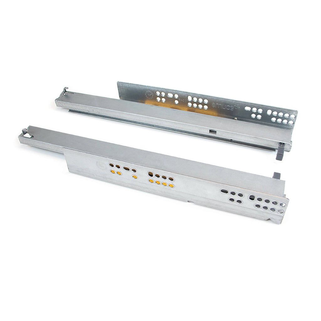 Guide a Scomparsa Silver per Cassetti ad Estrazione Totale P250 Zincato Bianco Acciaio Emuca