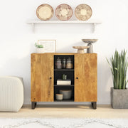 Credenza con 2 Ante 90x33x75 cm in Legno Massello di Mango 352928