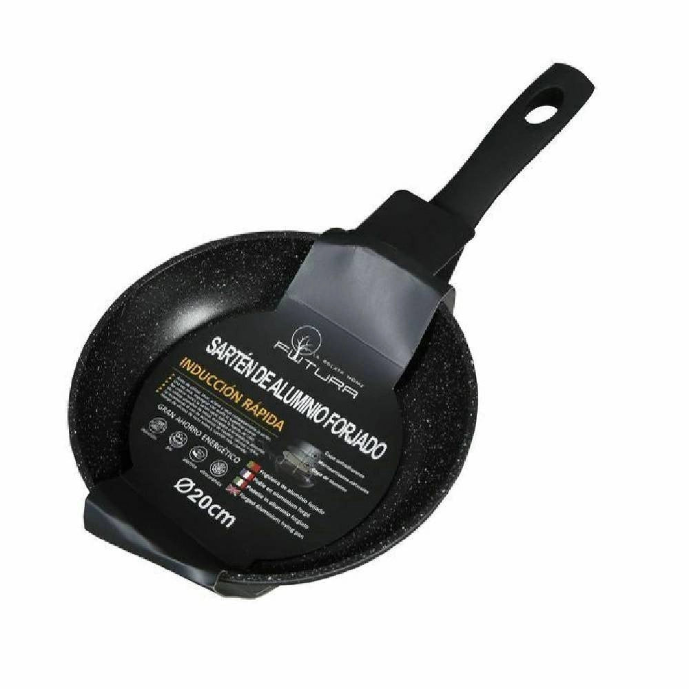 Trade Shop - Padella Con Manico In Alluminio Forgiato Antiaderente Granito Diametro 20cm -