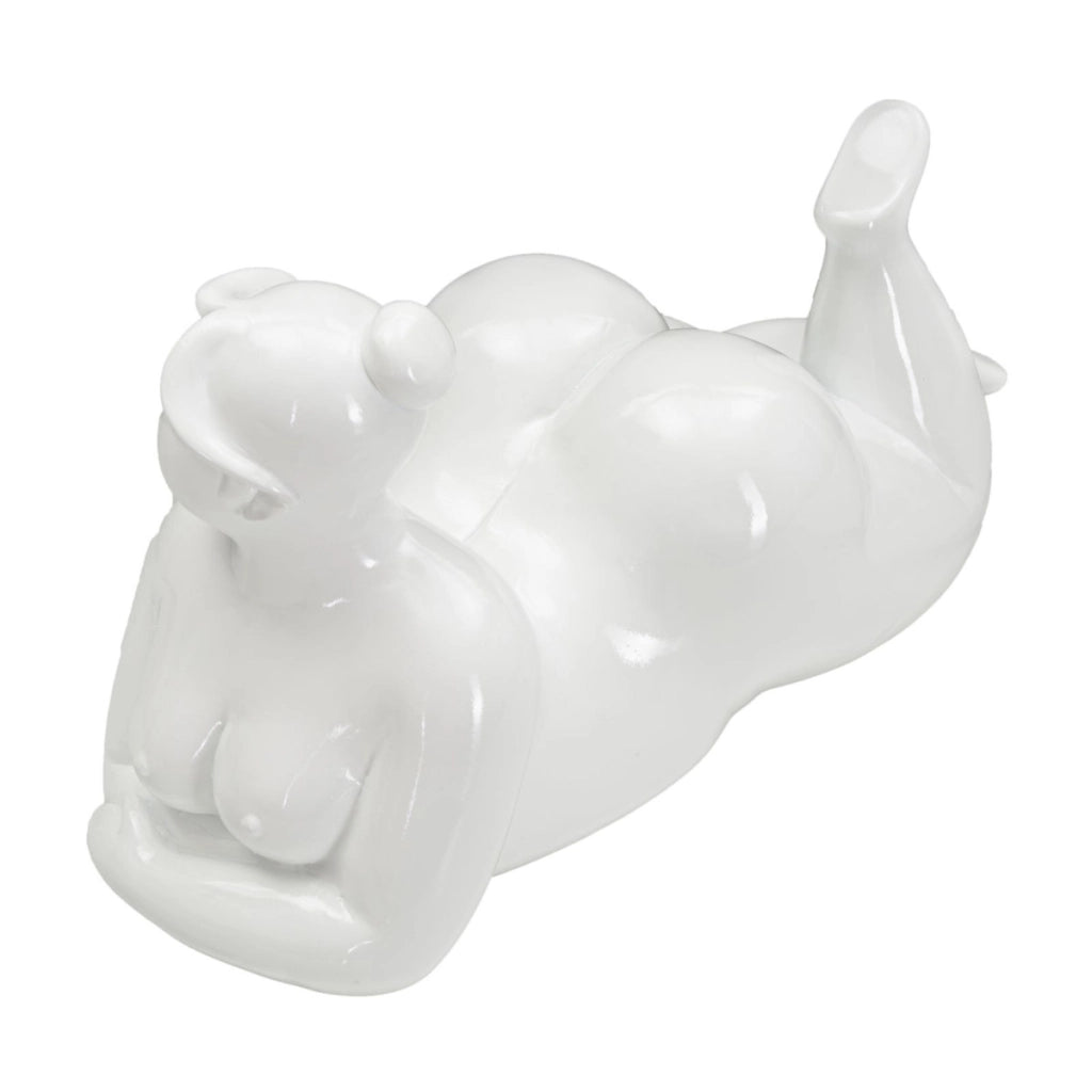 Scultura VKH377, Bianco, Poliresina, 32x16x16 cm