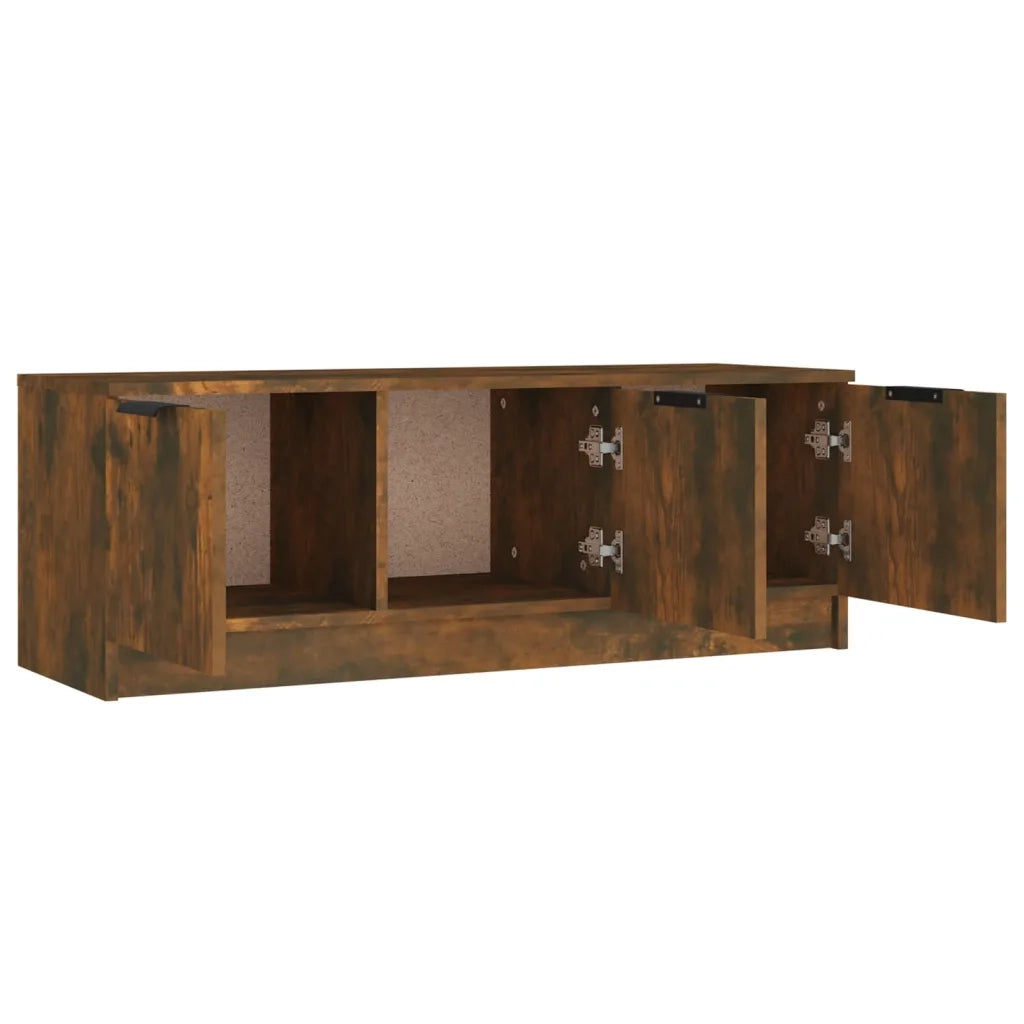Mobile TV Rovere Fumo 102x35x36,5 cm in Legno Multistrato 817081