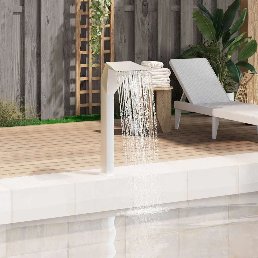 Fontana per Piscina in Acciaio Inossidabile 50x30x90 cm Argento CFW4927972