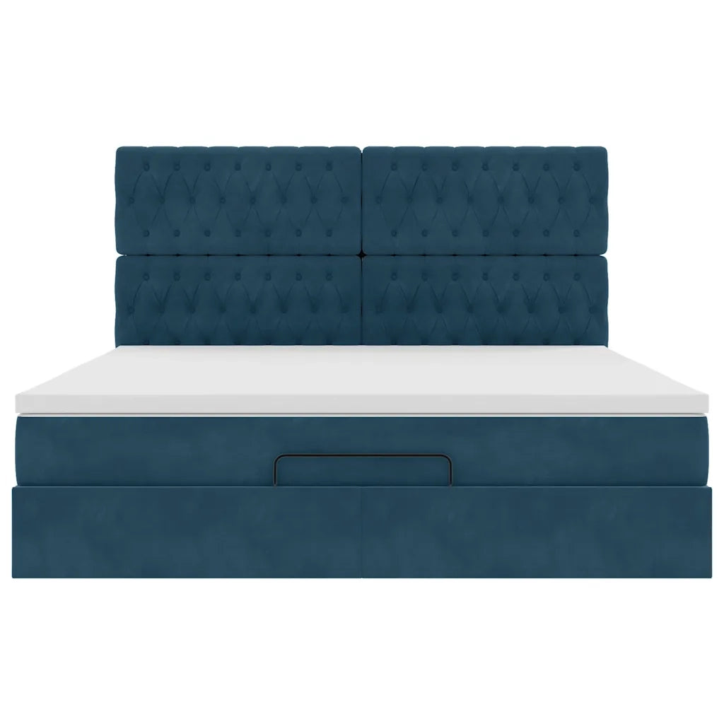 Struttura Letto Pouf con Materassi 180x200 cm Velluto 3314412