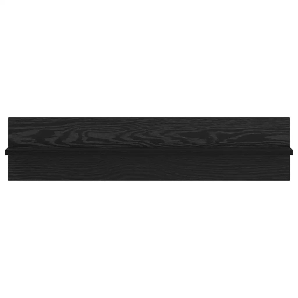 Scaffale da parete 2 pcs Rovere Nero 80 x 11,5 x 18 cm 875190