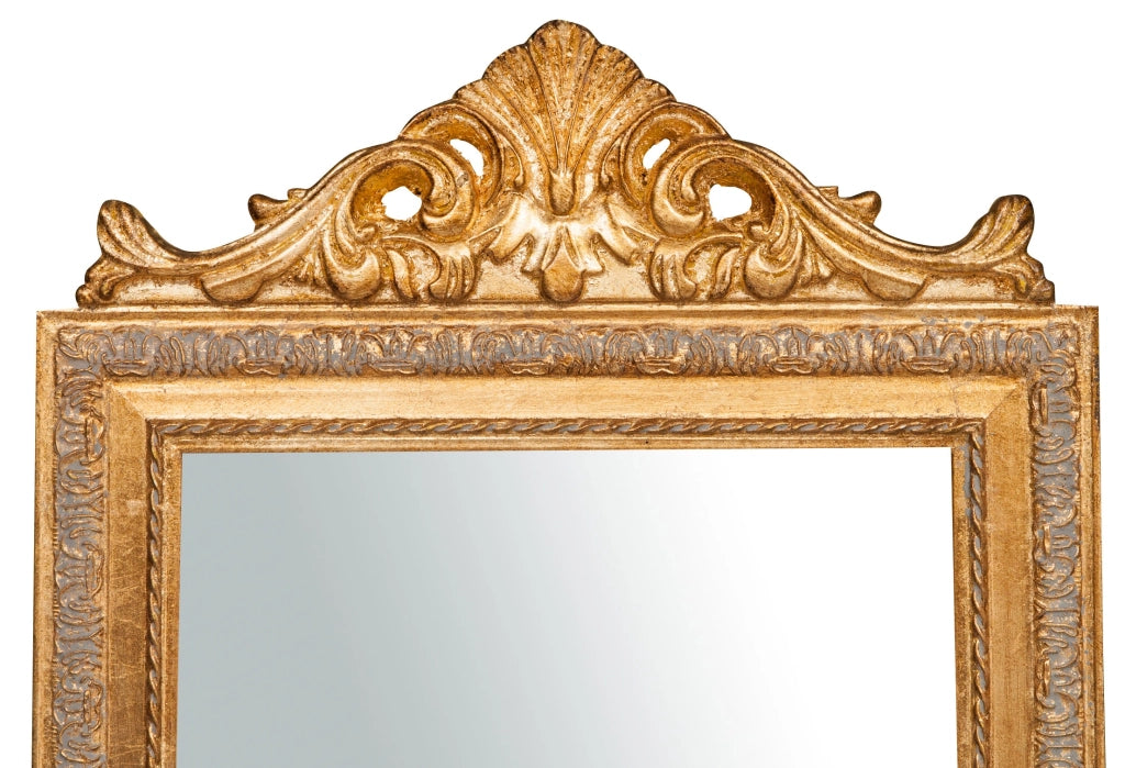 Biscottini Specchiera da terra L43xPR4xH178 cm finitura oro anticato. struttura legno.