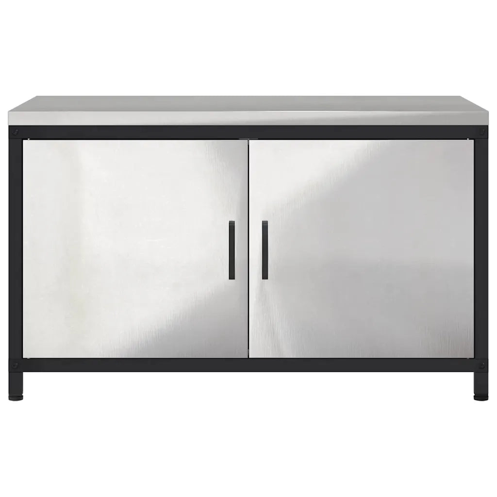 Stoccaggio in cucina con porta Argento 90 x 50 x 53 cm Acciaio 875000