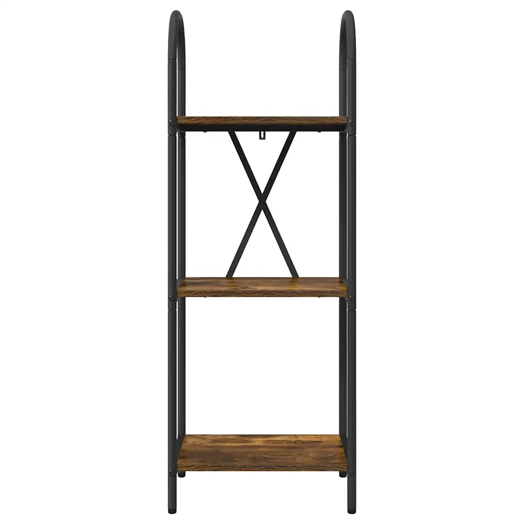 Libreria-Scaffale per Libri-Mobile di Stoccaggio Rovere fum¨¦ 40 x 30 x 109 cm Legno multistrato 690992