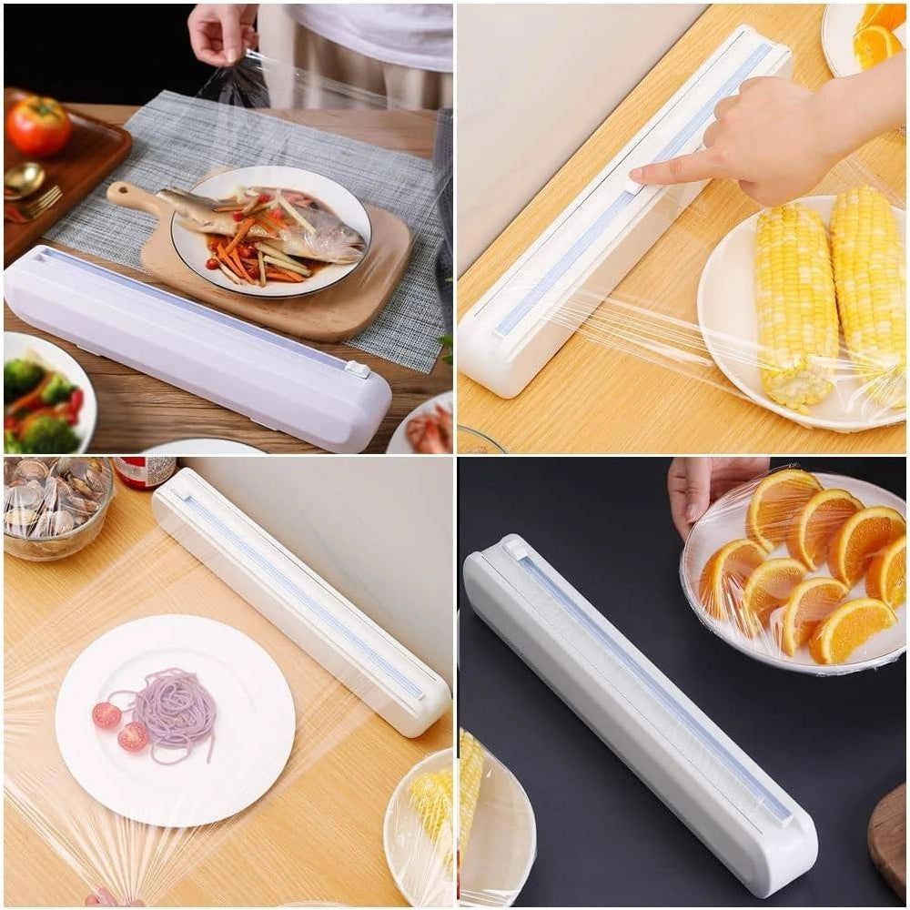 Trade Shop - Dispenser Per Pellicola Trasparente Alimenti O Carta Alluminio Con Taglierino -