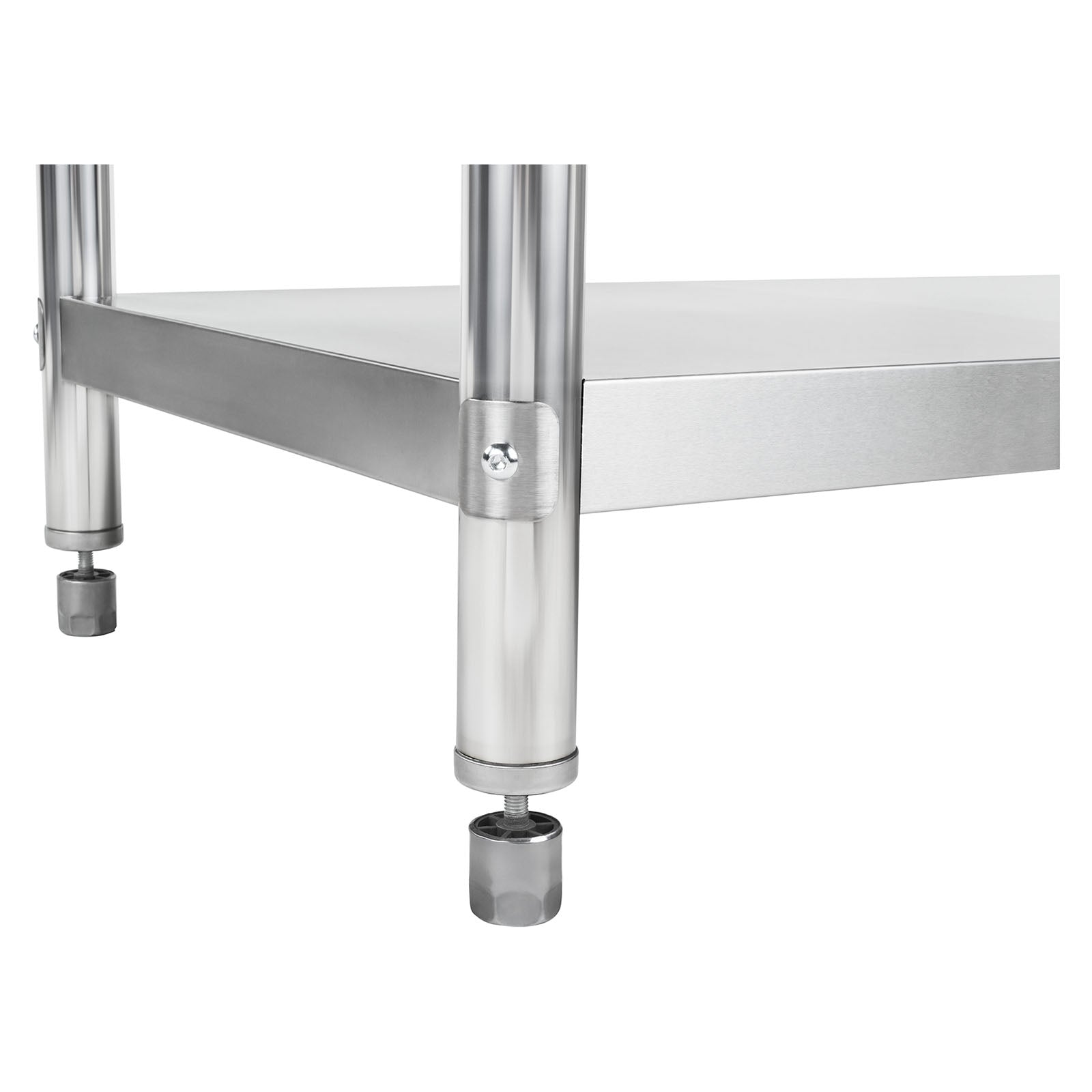 Tavolo da lavoro professionale in acciaio inox gambe regolabili con bordo 100 x 60 cm 3614079/2