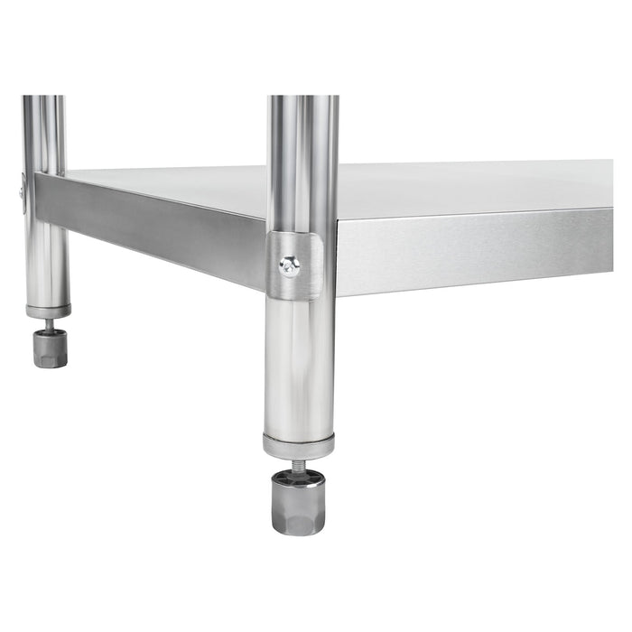Tavolo da lavoro professionale in acciaio inox gambe regolabili con bordo 100 x 60 cm 3614079/2