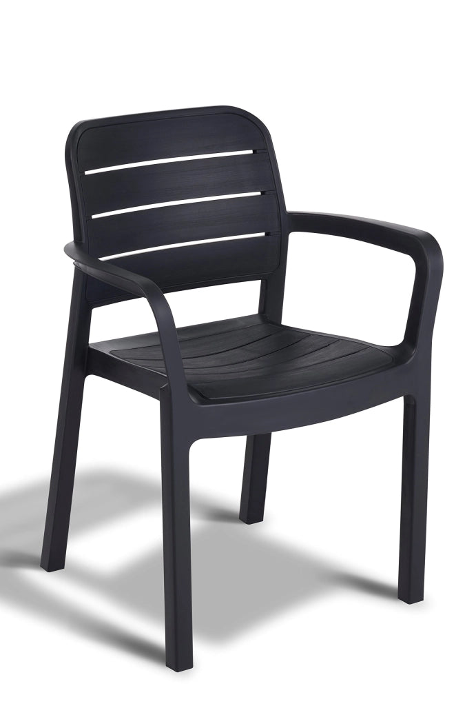Sedia Tisara con Braccioli Keter Pp Nero H 58 x 53 cm 83 cm