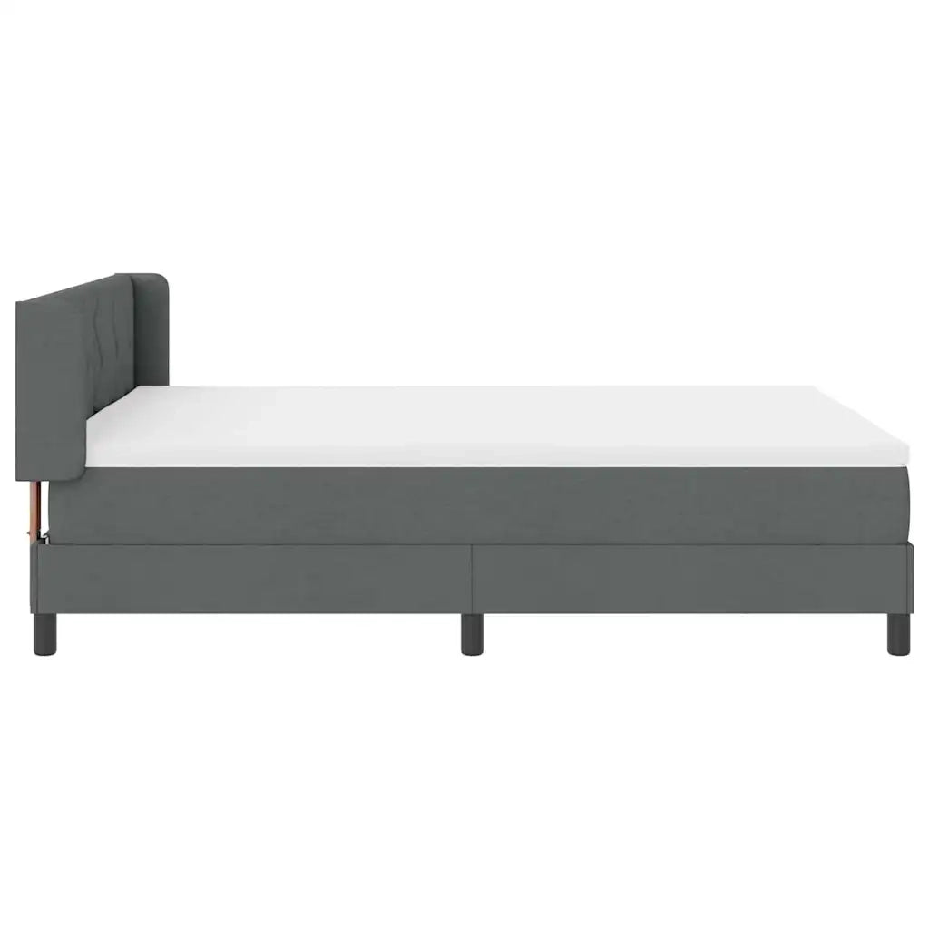 Letto a molle con testiera Grigio scuro 200 x 140 cm Poliestere 3341168