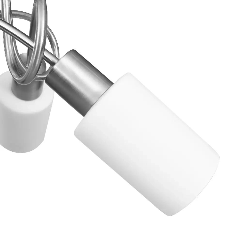 Lampadario Paralume in Ceramica a Cono Bianco 3 Lampadine E14 CFW1492235