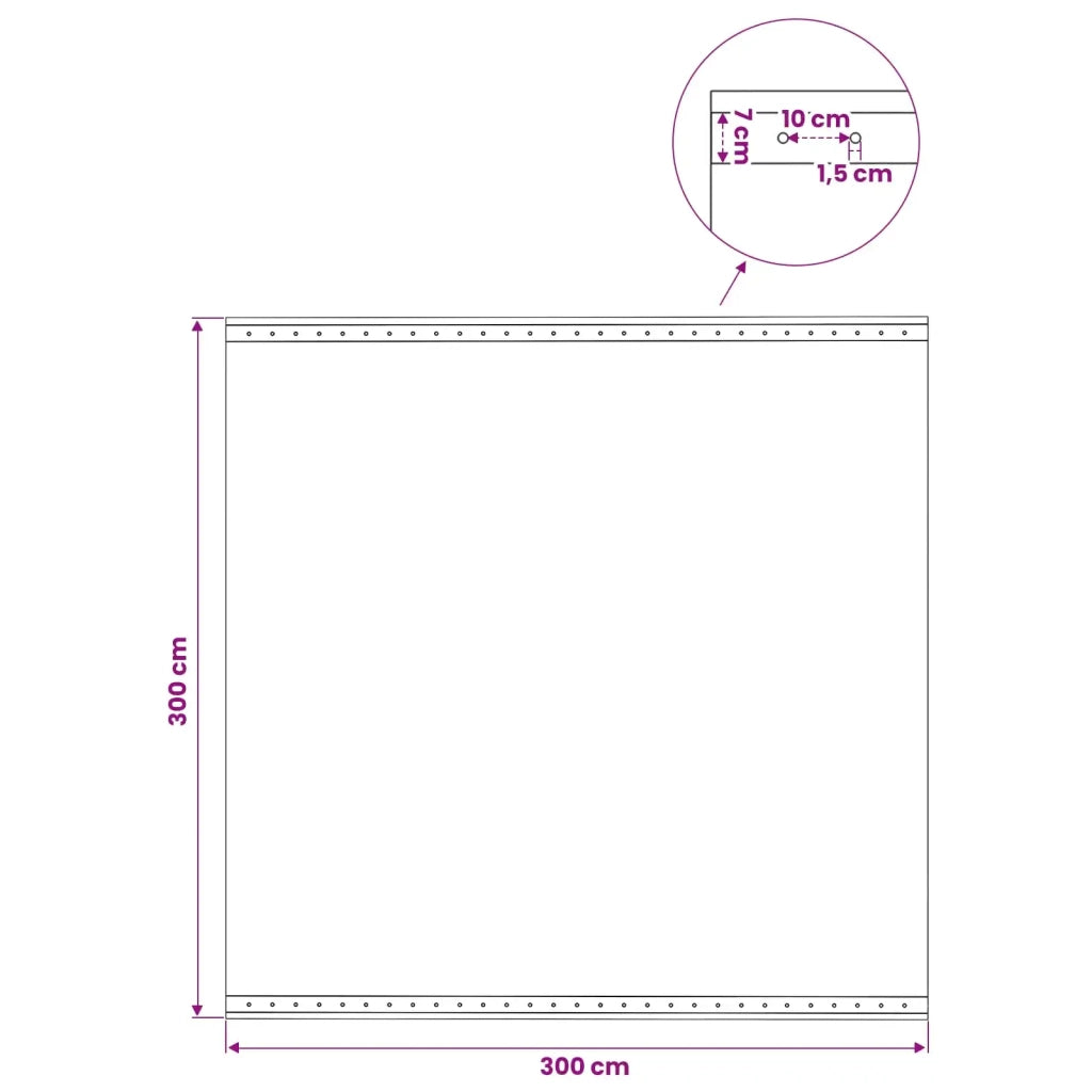 Telone Leno 260 g / m² 3x3 m Bianco 45552